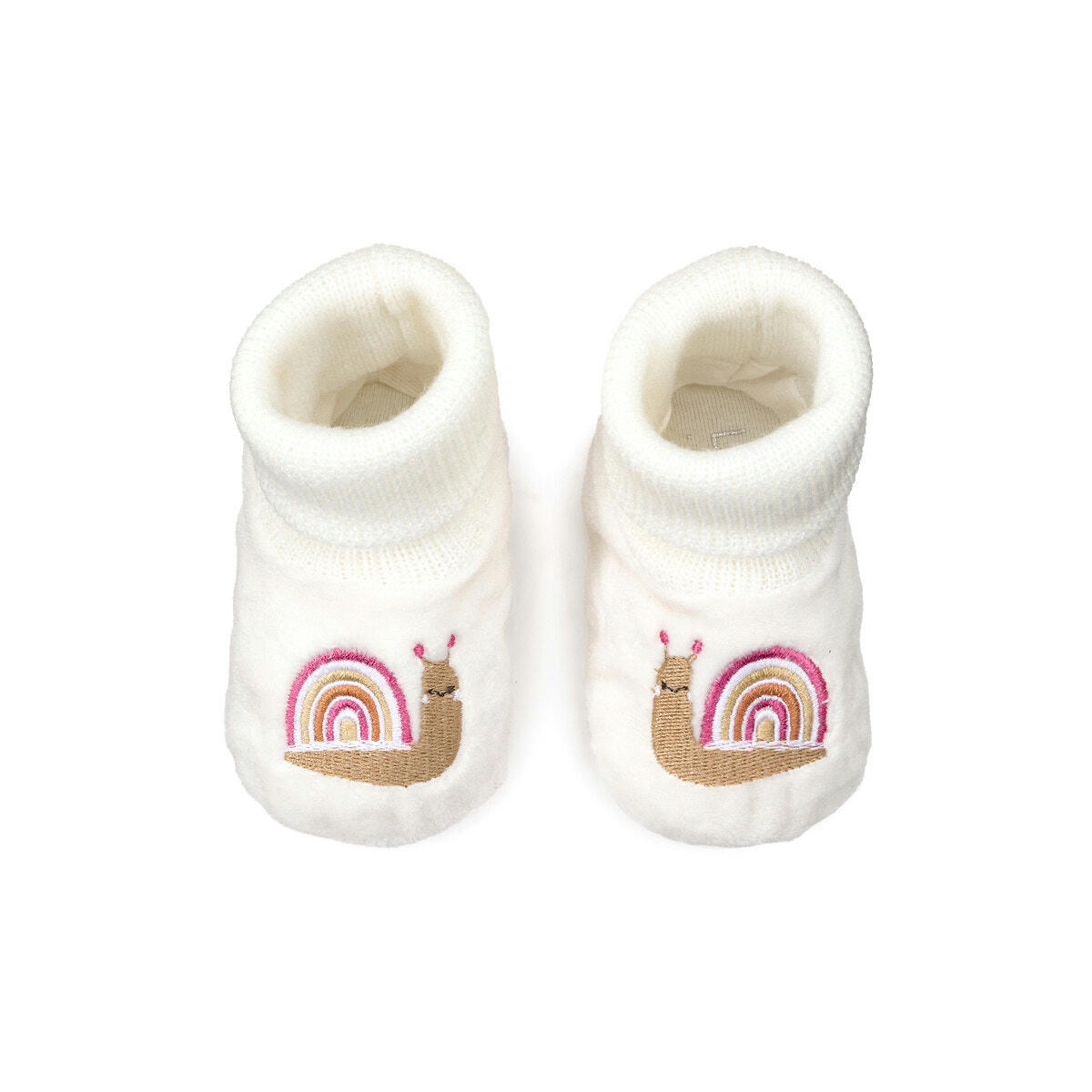 Chaussons-chaussettes brodés en velours