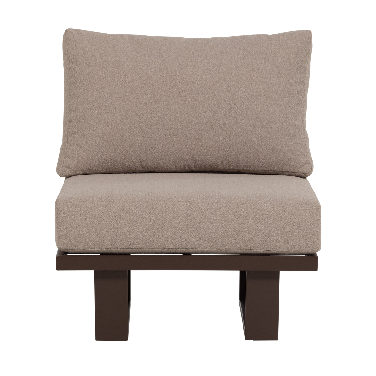 WOOOD loungestoel tuin Bear - Aluminium - Bruin - 91x74x44