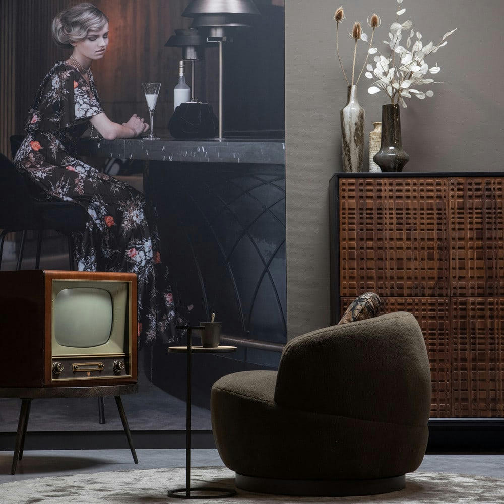 NUTS - Buffet Haut 4 portes en bois noyer