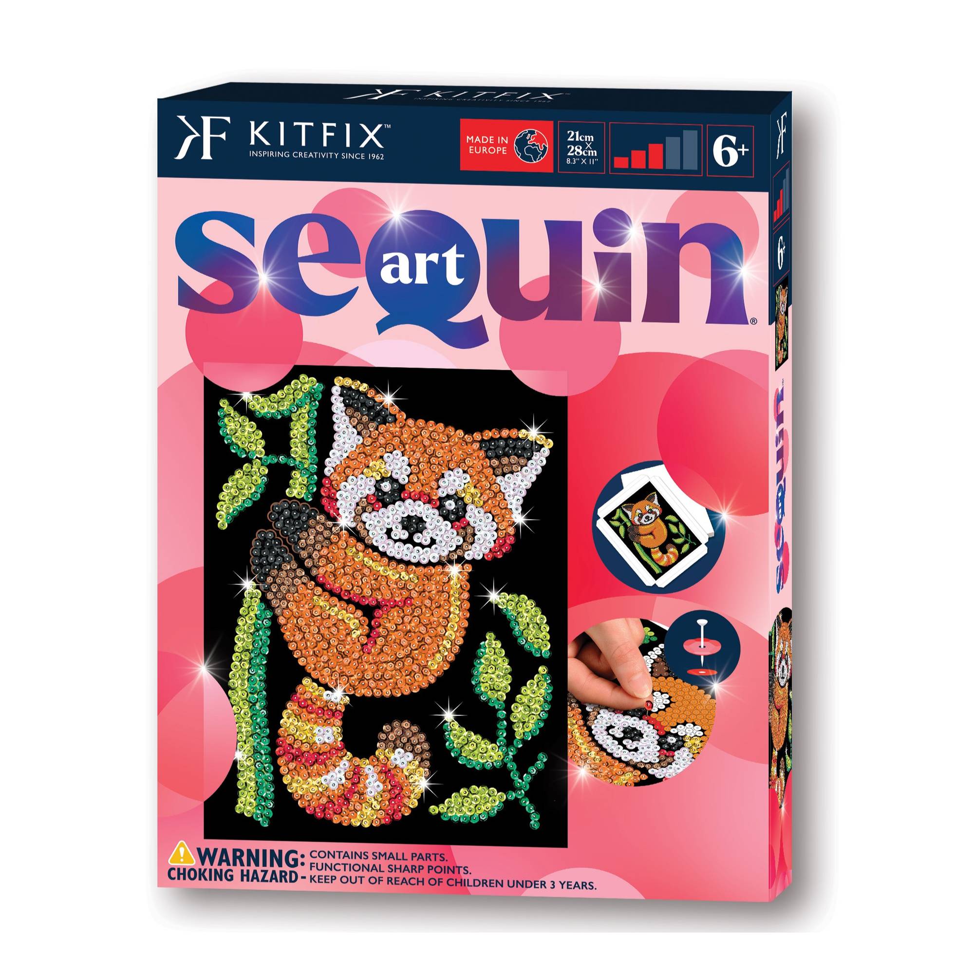 Kitfix Red Panda Sequin Art Red Kit