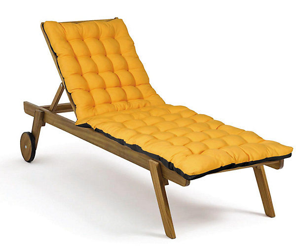 Matelas de Transat Extérieur Bicolore Jaune et Anthracite - Confort Optimal 190x60cm DYLREV