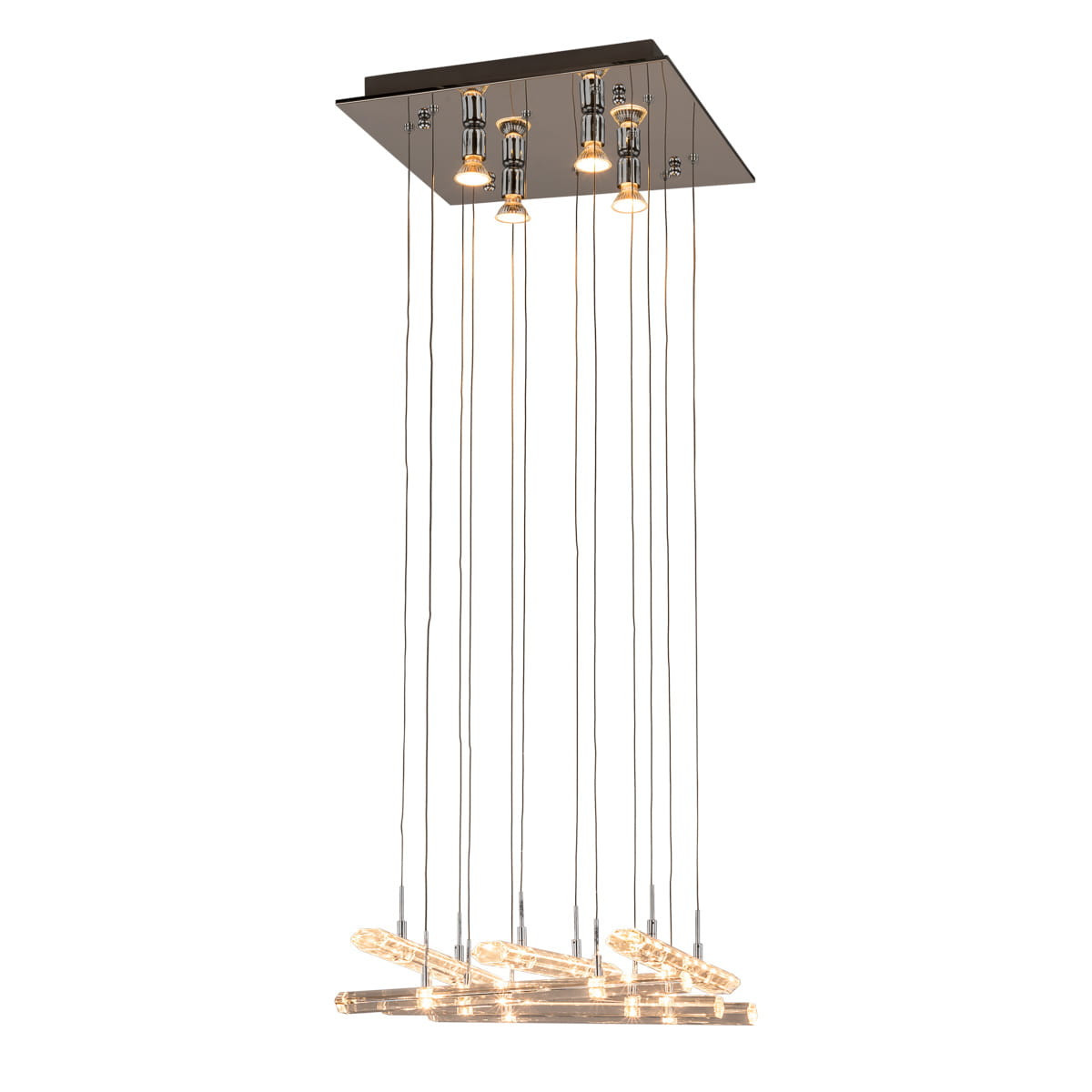 Lampa wisząca chromowana przezroczysty Diamond 16xGU10x50W Italux