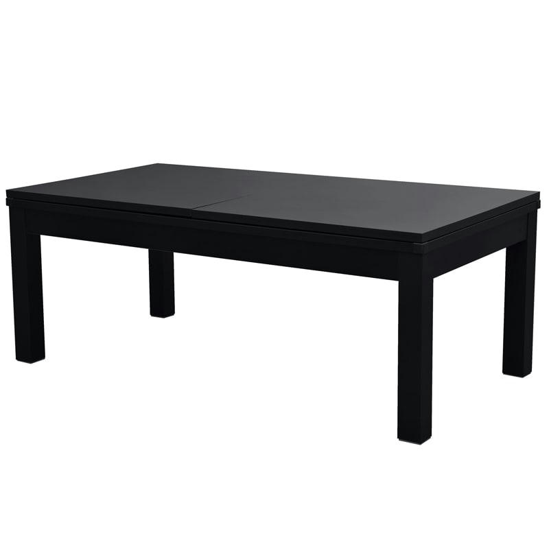 EDDIE - Table de billard convertible noire tapis gris