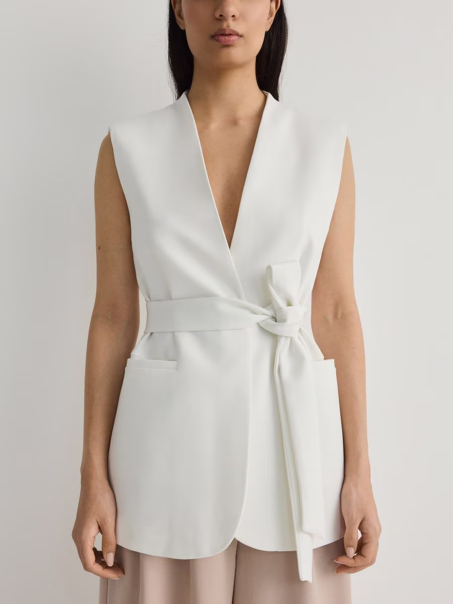 Vest With Tie Detail