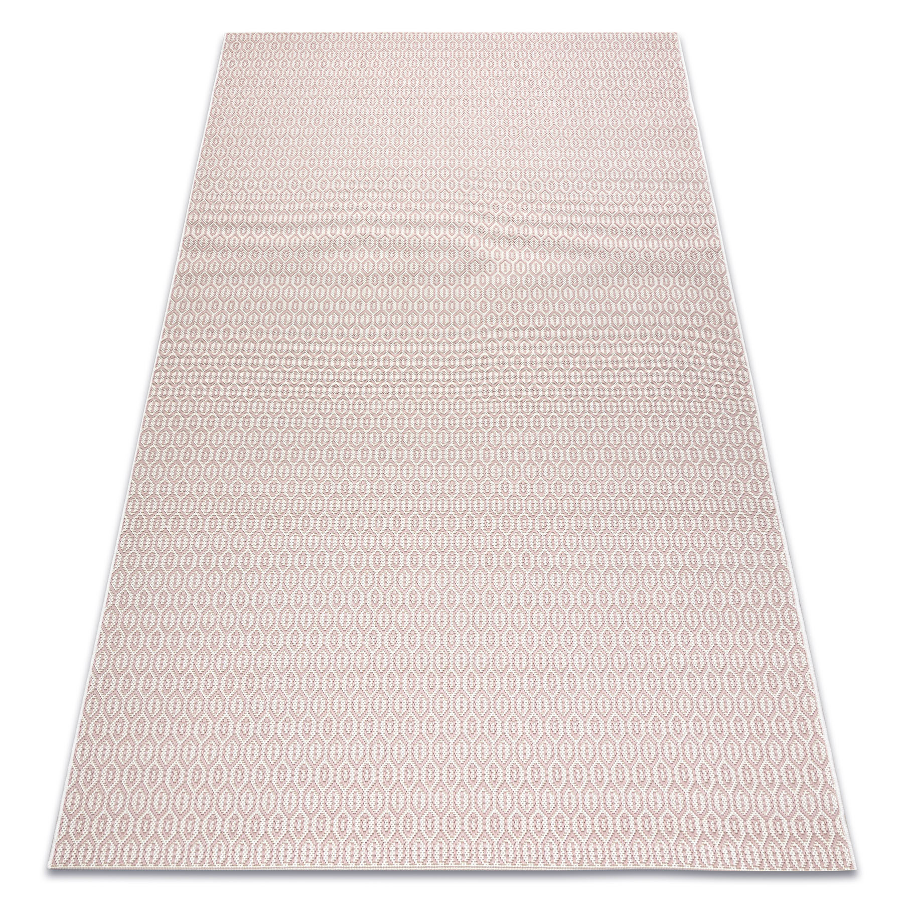 Dywan SZNURKOWY SIZAL FLAT 48603/526 Oczka krem róż 120x170 cm