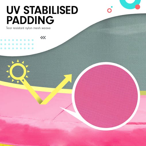 NNEDPE Kahuna Mini 4.5ft Trampoline Blue Pink