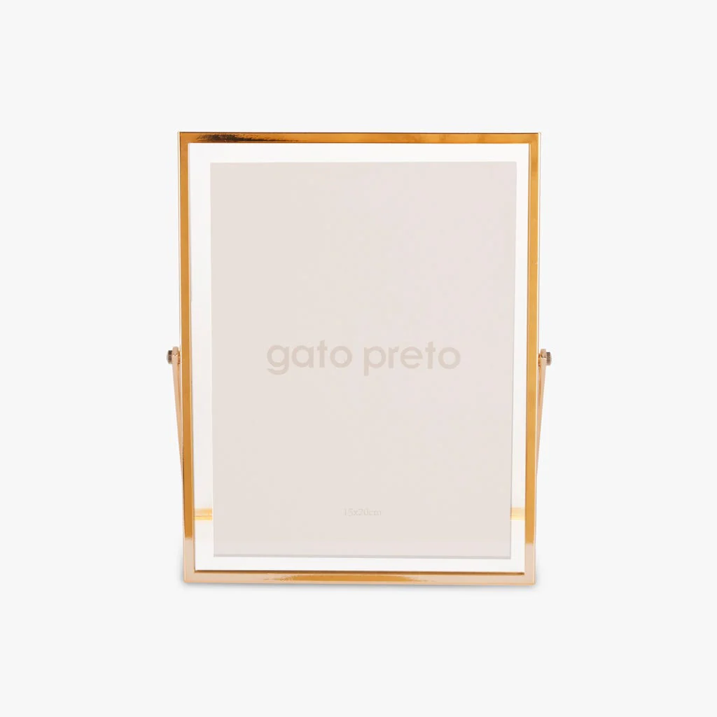 Moldura com Pé Dourada 15x20 SHINY & BRUSHED