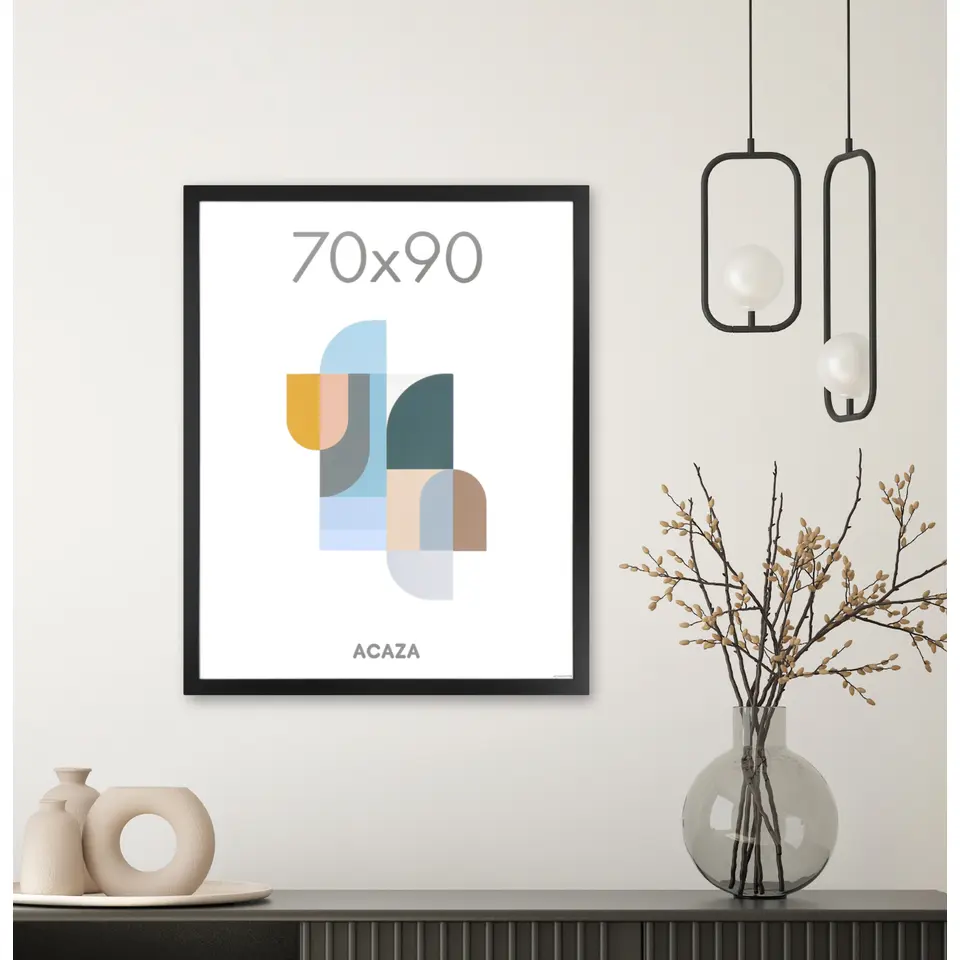 Fotokader - Fotolijst - Wissellijst - 70x90 cm - MDF - Zwart