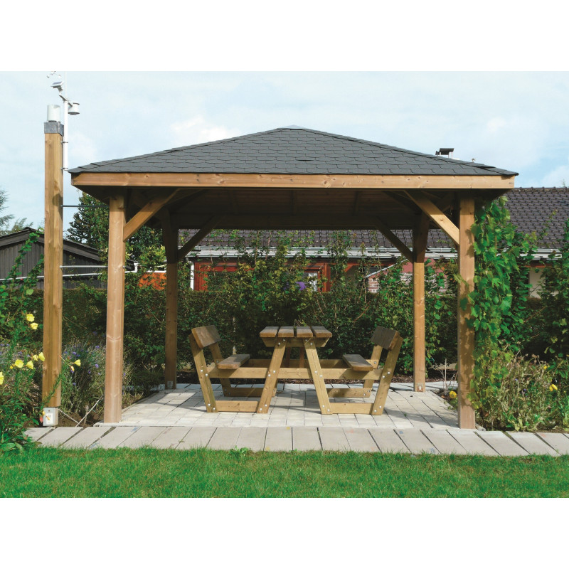 Pavillon modulable 3,47 x 3,47 m SOLID