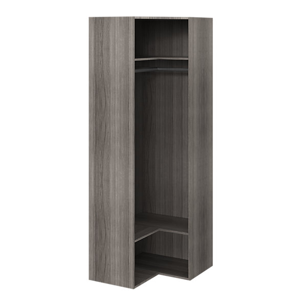 Caisson d'angle effet chêne grisé GoodHome Atomia H. 225 x L. 75 x P. 45 cm