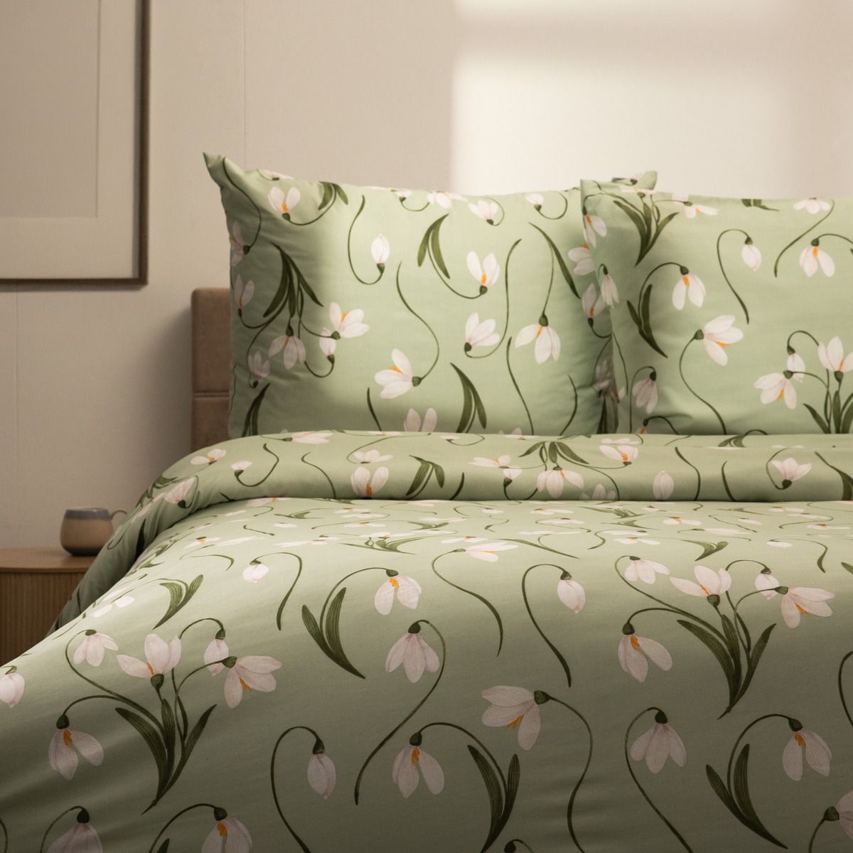 Pościel THANA z mikrofibry w kwiatki 140x200   1*70x80 cm