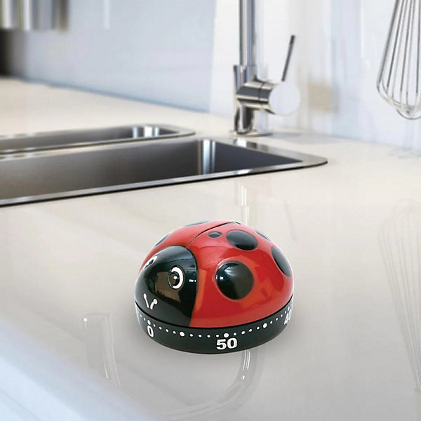 Minuteur de cuisine Coccinelle 60 minutes en Plastique - Kikkerland