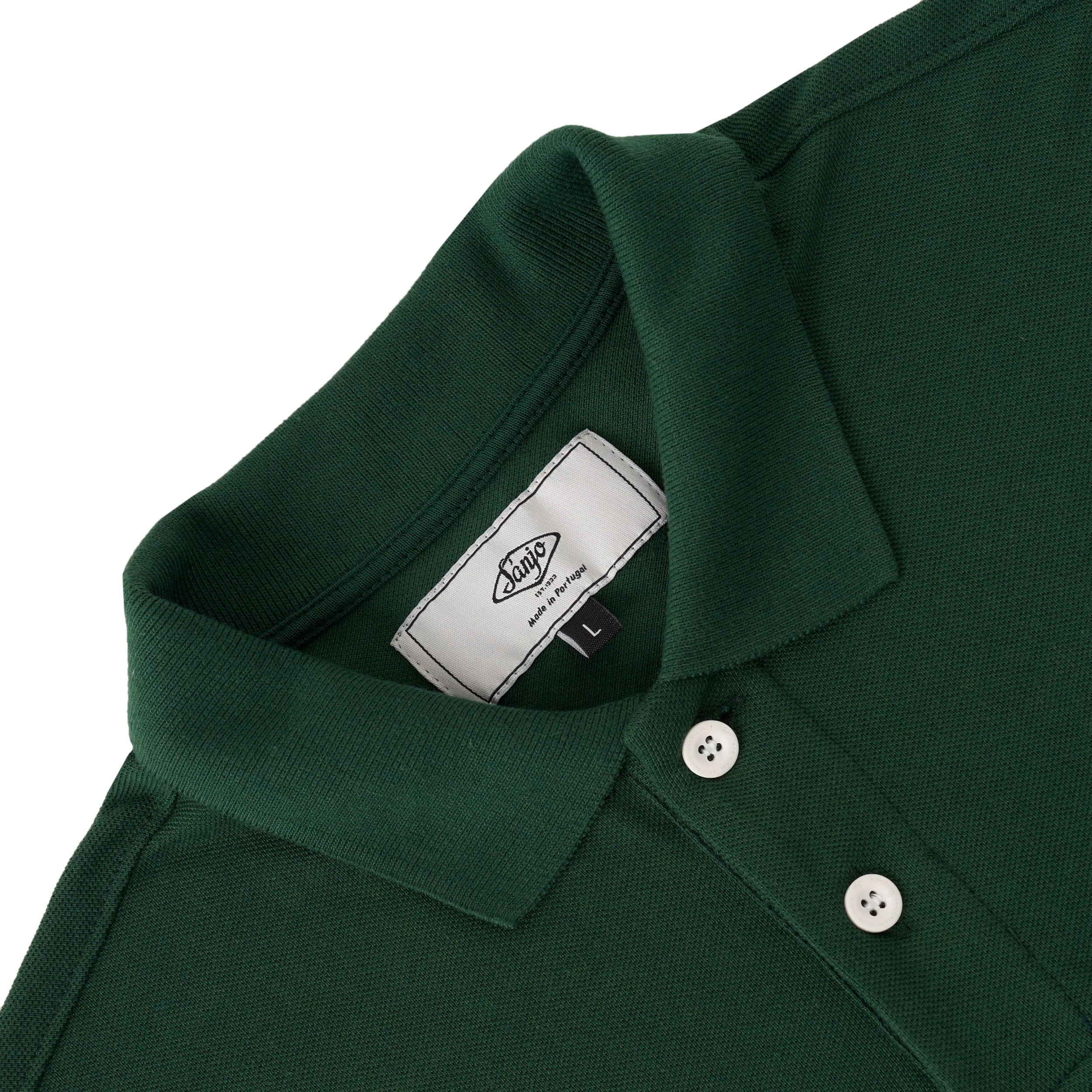 Sanjo Pique Patch Polo // Bottle