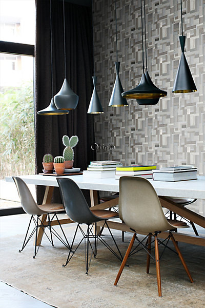 Origin Wallcoverings papier peint imitation bois gris clair et taupe 53 cm x 10.05 m