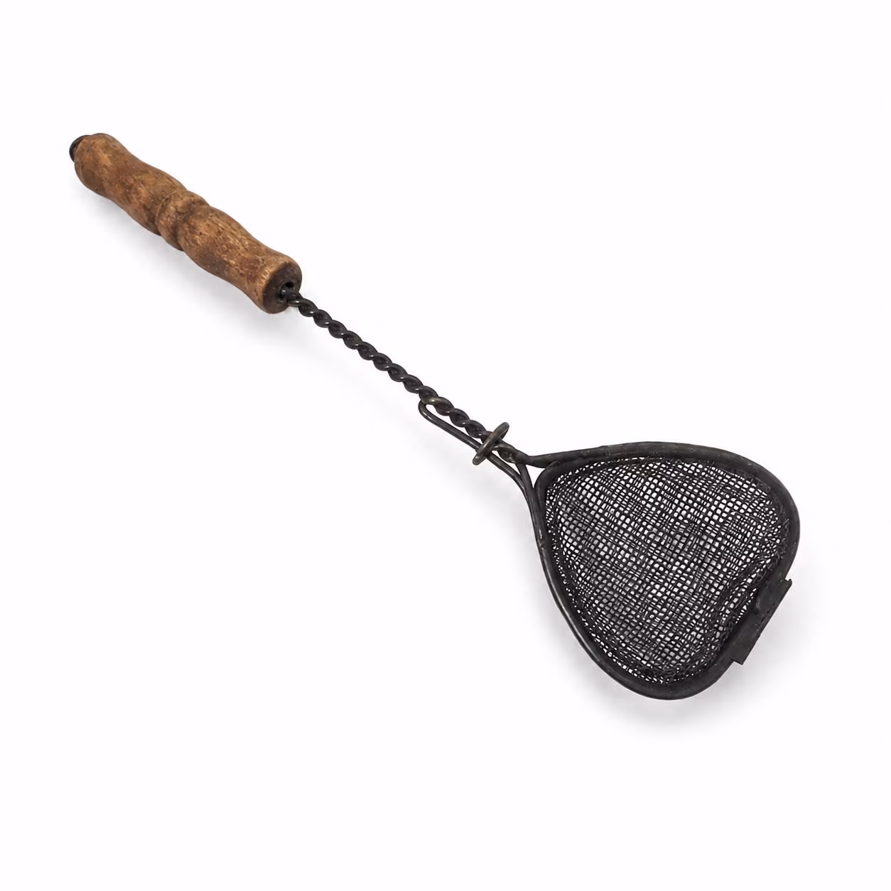 Vintage Wire Mesh Soap Saver or Soap Swisher with Wooden Handle