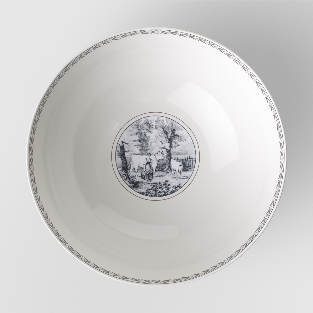 Audun Serving Bowl - Multi-colored, 37.2 oz, Premium Porcelain