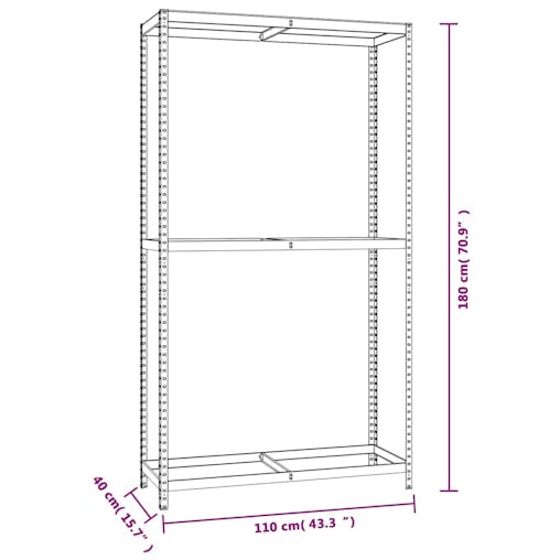 NNEVL 2-Layer Tire Racks 4 pcs Silver 110x40x180 cm Steel