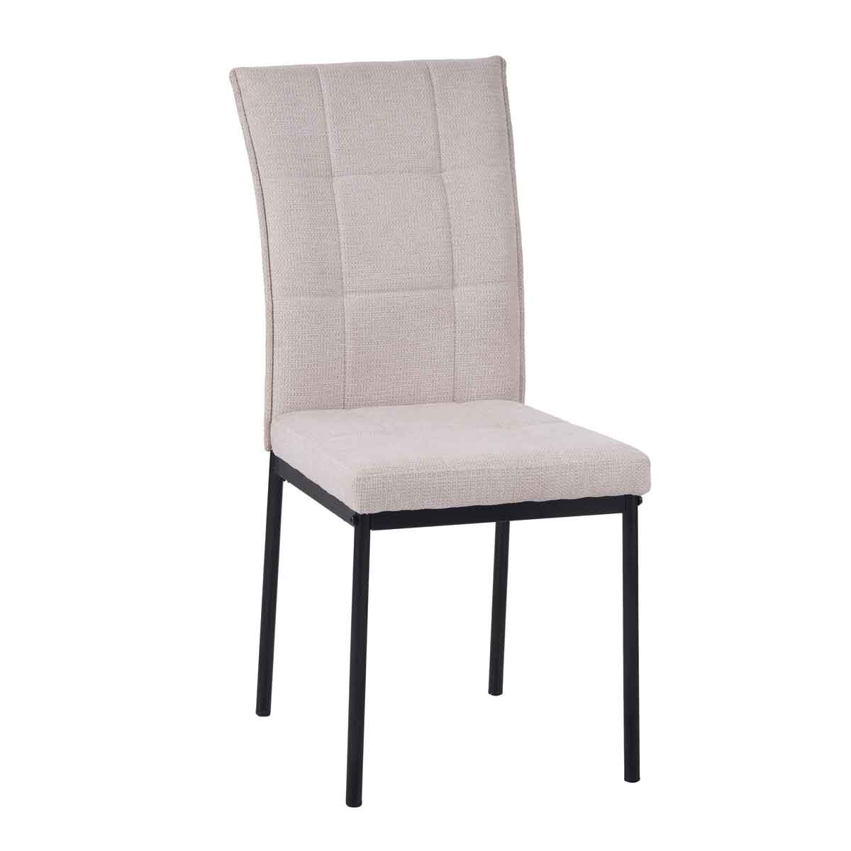 Conjunto de duas cadeiras ARI bege em tecido