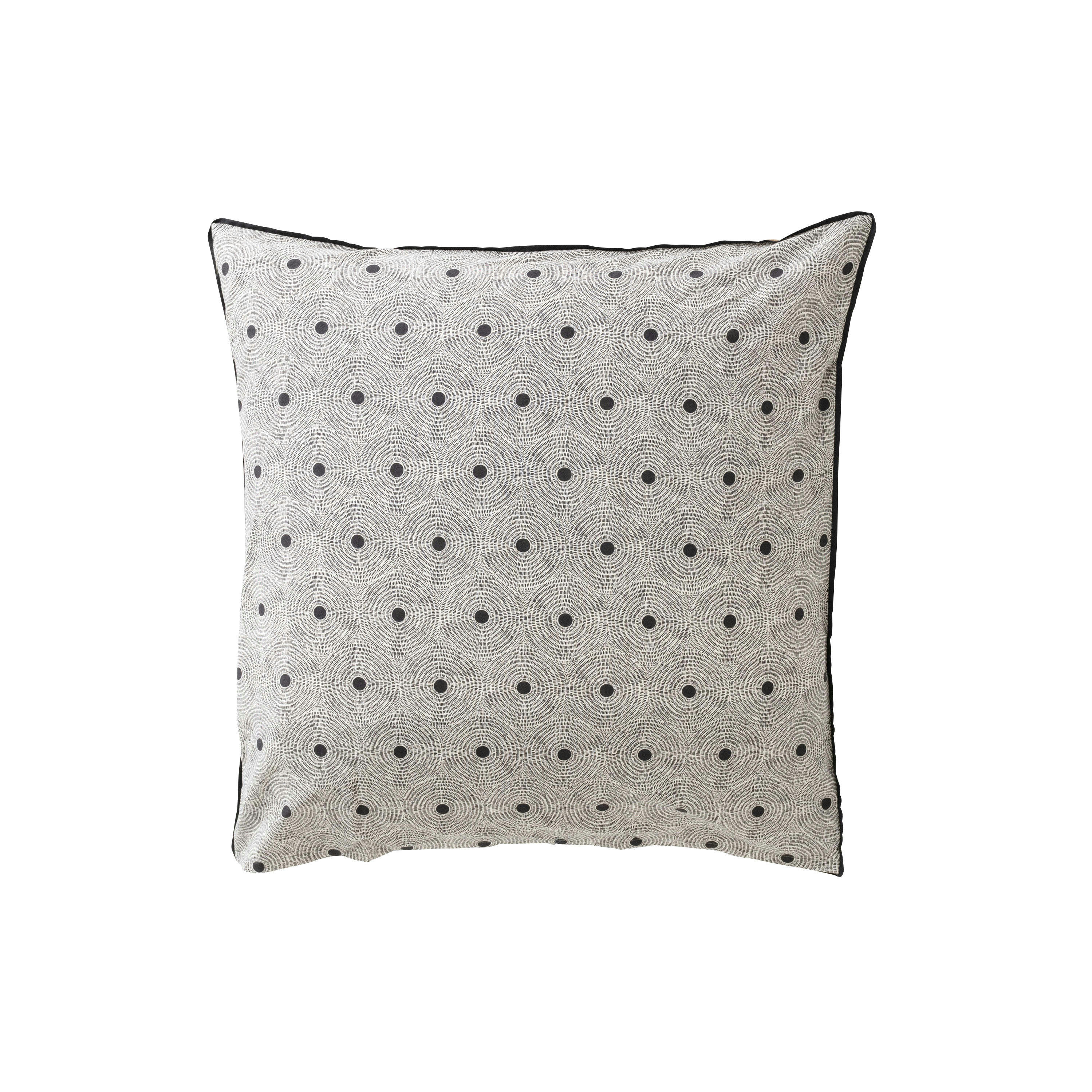 ECLIPSE - Taie d'oreiller carré imprimé marron 64 x 64 cm