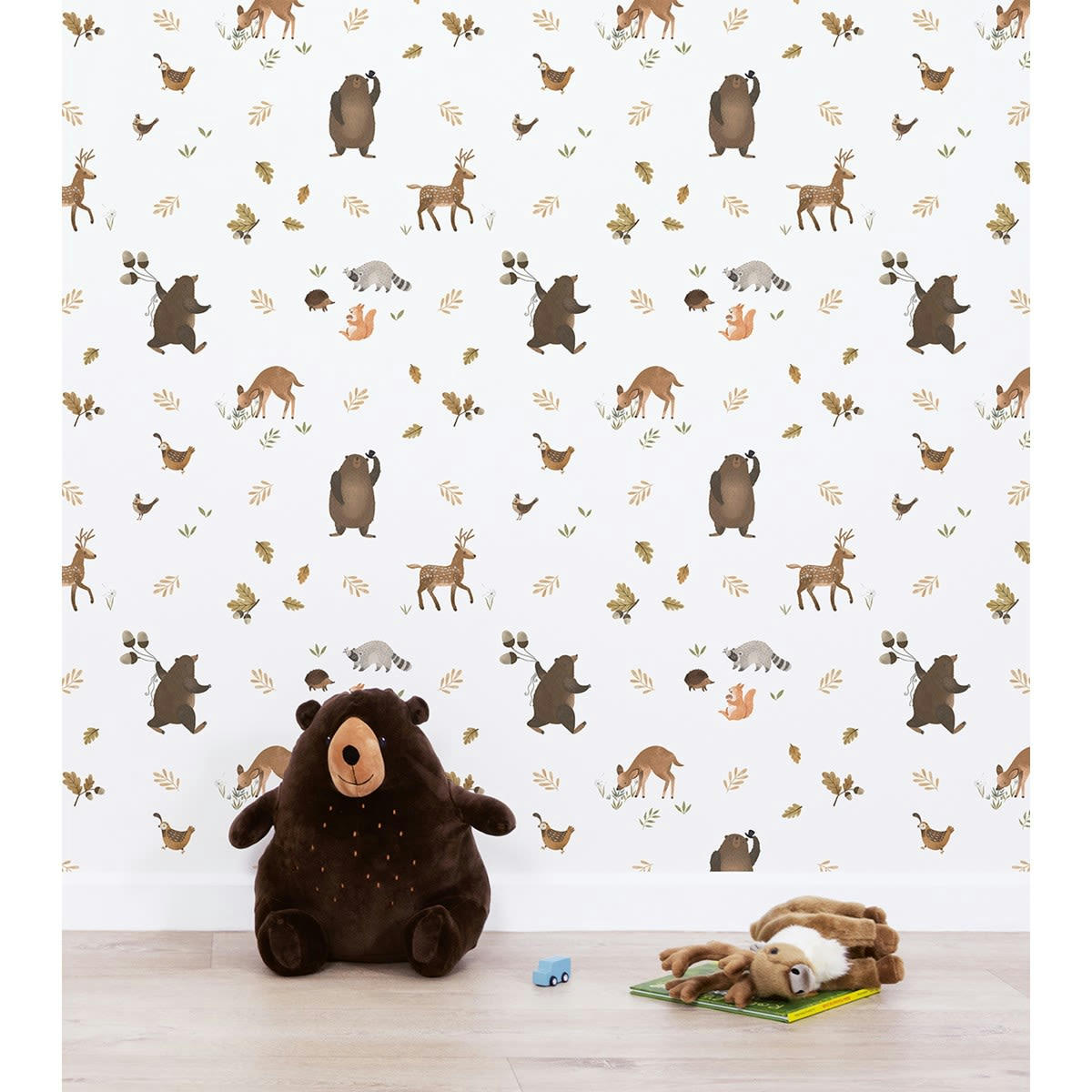 NORWOOD - Papier peint little forest friends multicolore