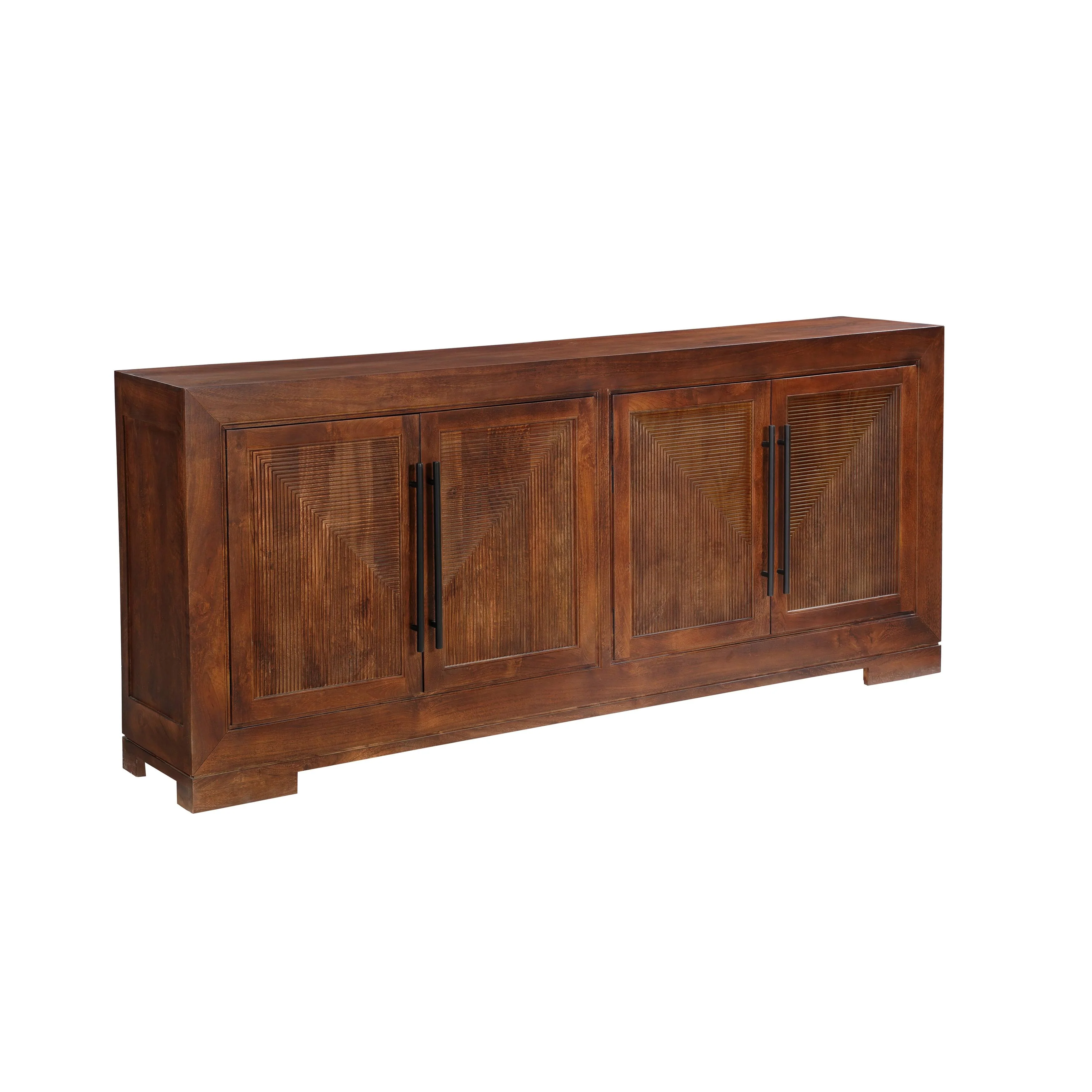 Willow 4-door Geometric Solid Wood Sideboard