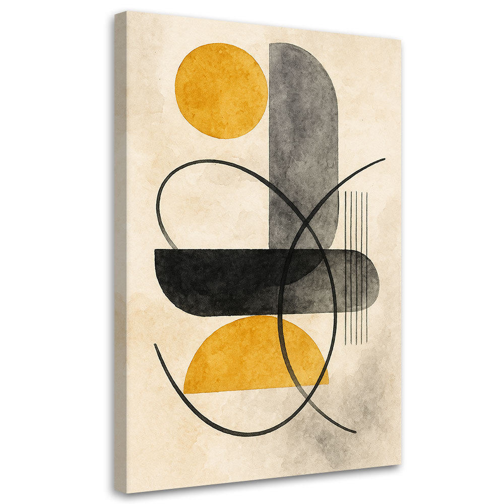 Feeby Obraz na płótnie, Geometria Abstrakcja Beżowy Minimalizm 40x60
