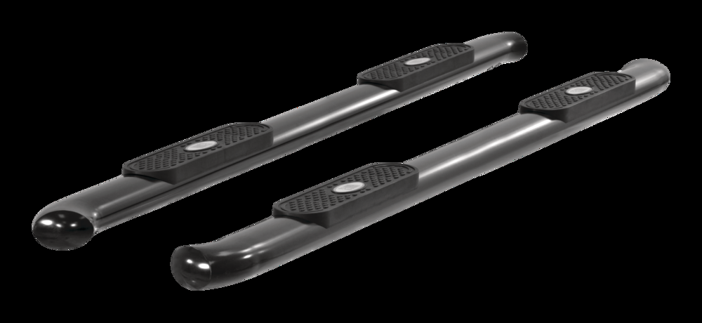 Aries Oval Side Bars, Black, 4-in