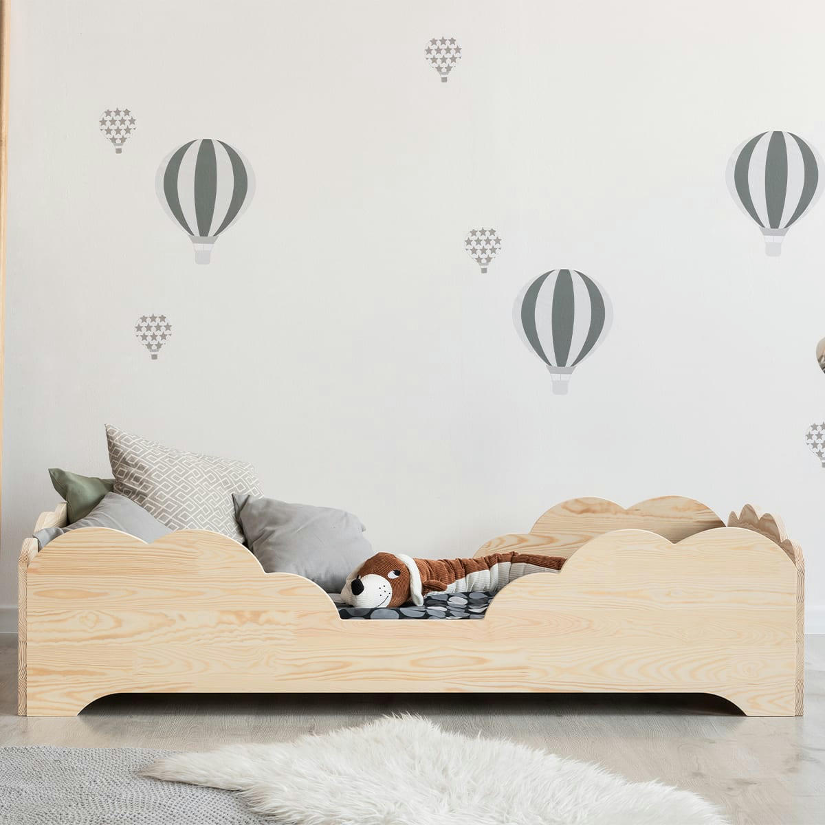JOSY - Lit 70x140 sommier inclus naturel