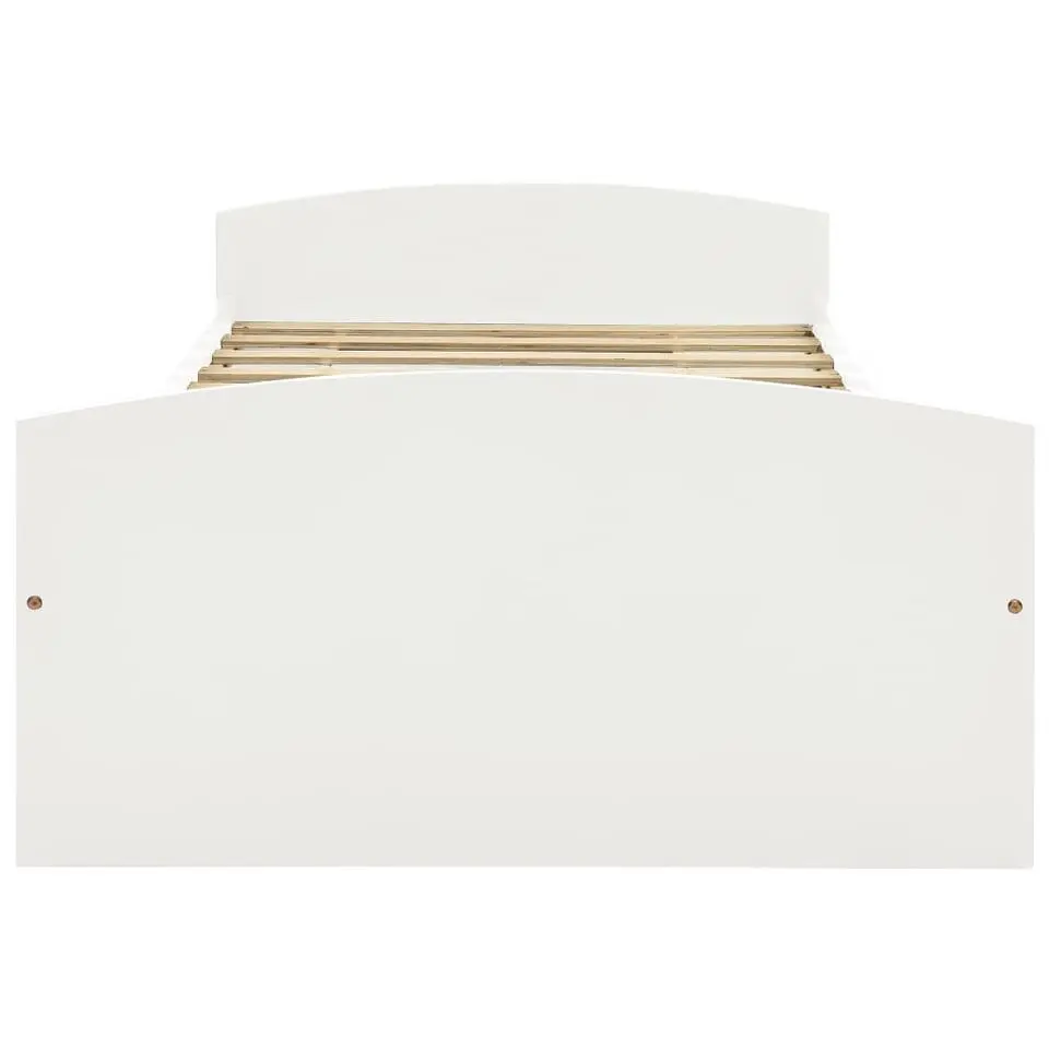 vidaXL - Bed frame incl. lades - Wit - Massief grenenhout - 90x200 cm