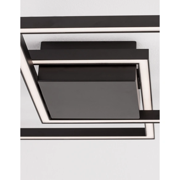 Deckenleuchte »Bilbao«, LED, 25 W, Höhe: 6,5 cm, schwarz