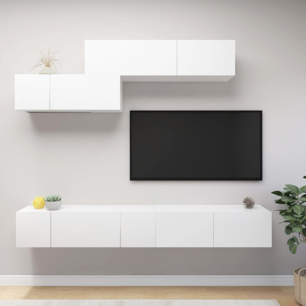 Zestaw szafek TV Biały Materiał drewnopochodny vidaXL