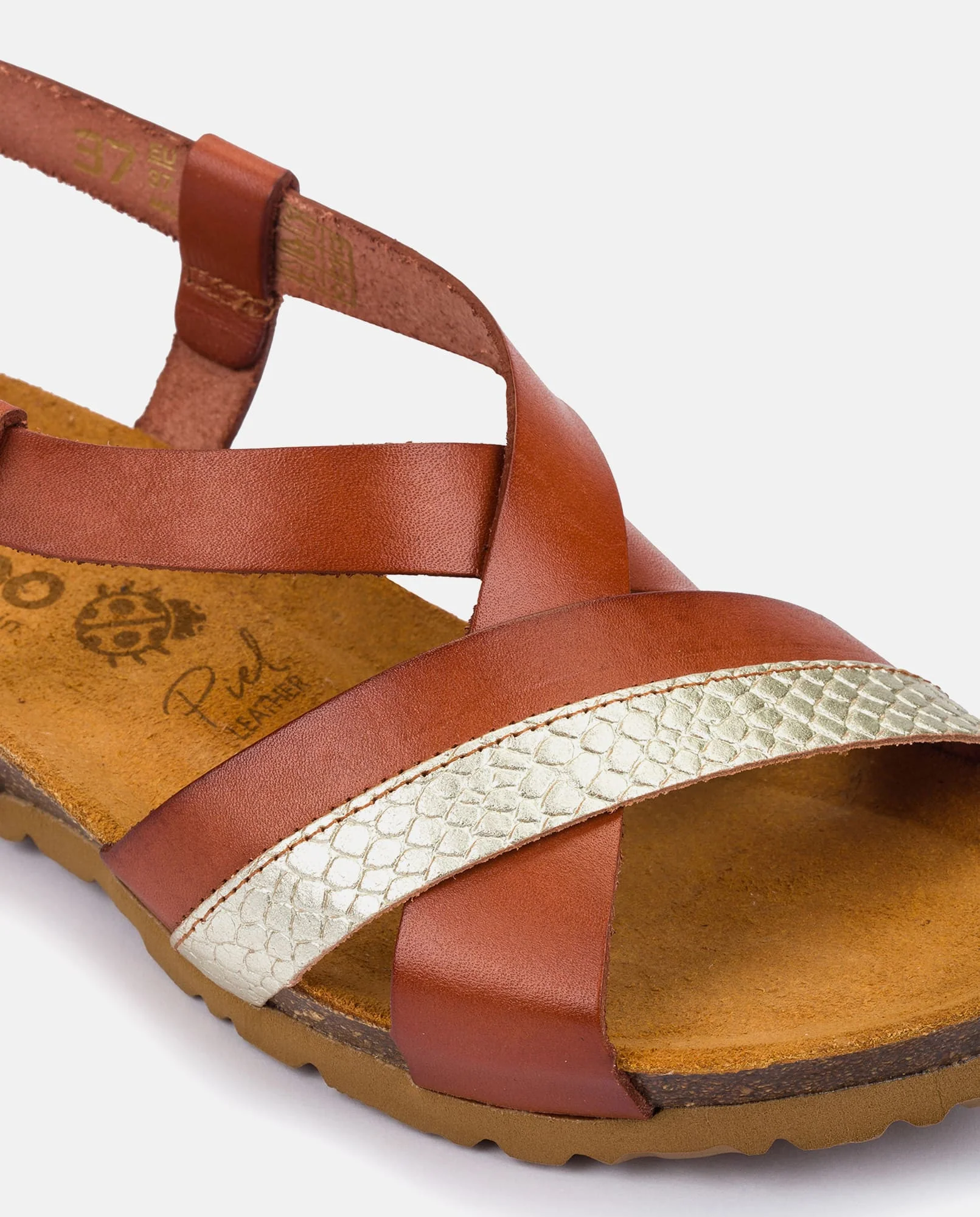 Sandalia plana Monaco 188 marron