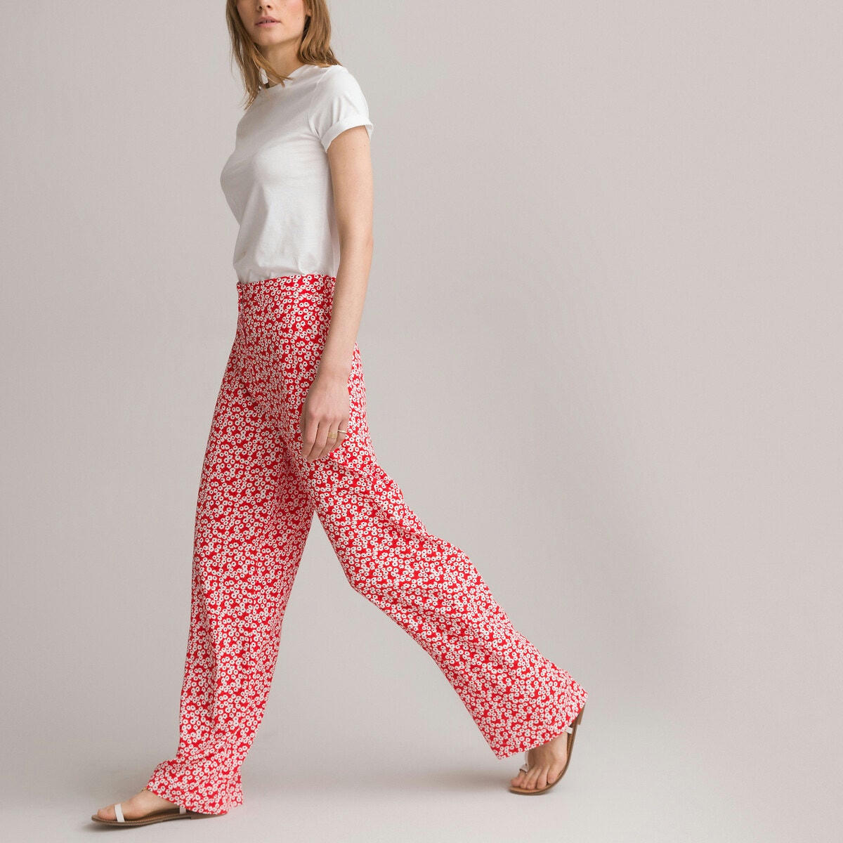 Pantalon large imprimé fabriqué en Europe