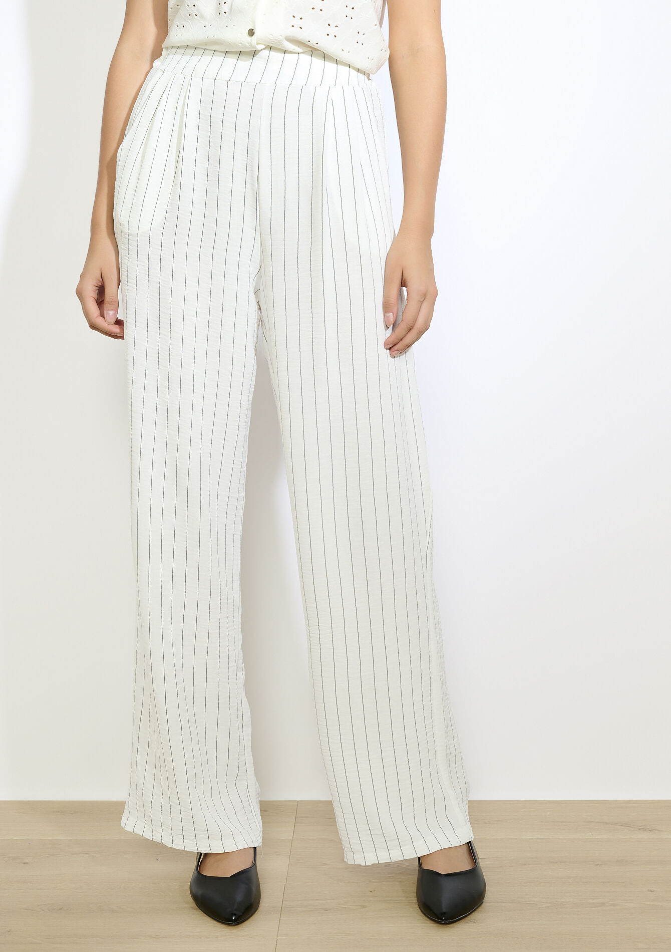 Losvallende broek met strepen