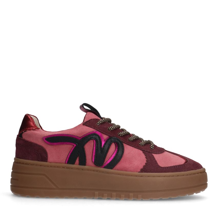Manfield Roze suède sneakers