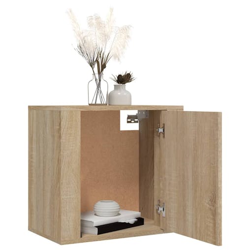 NNEVL Wall-mounted Bedside Cabinets 2 pcs Sonoma Oak 50x30x47 cm