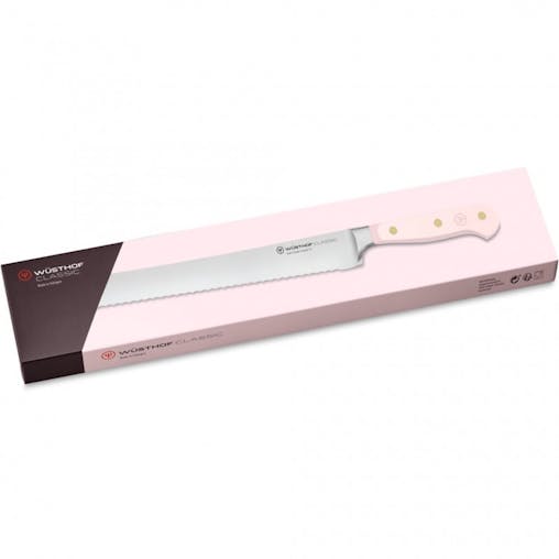 Wusthof Classic Double Serrated Bread 23cm Knife | Pink Himalayan Salt