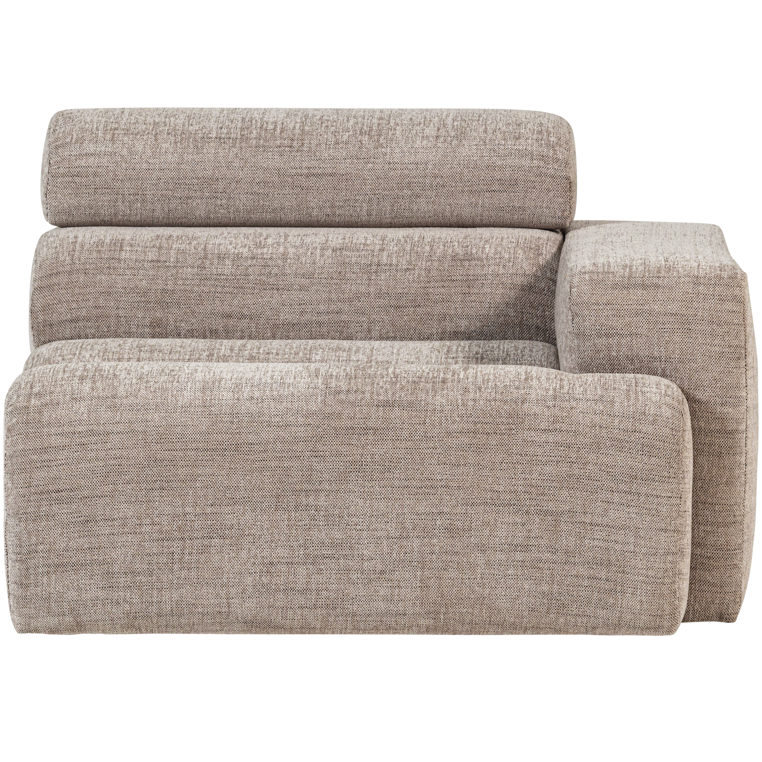 WOOOD 1-zits element bank arm rechts Novi - Polyester - Naturel Melange - 86x109x113