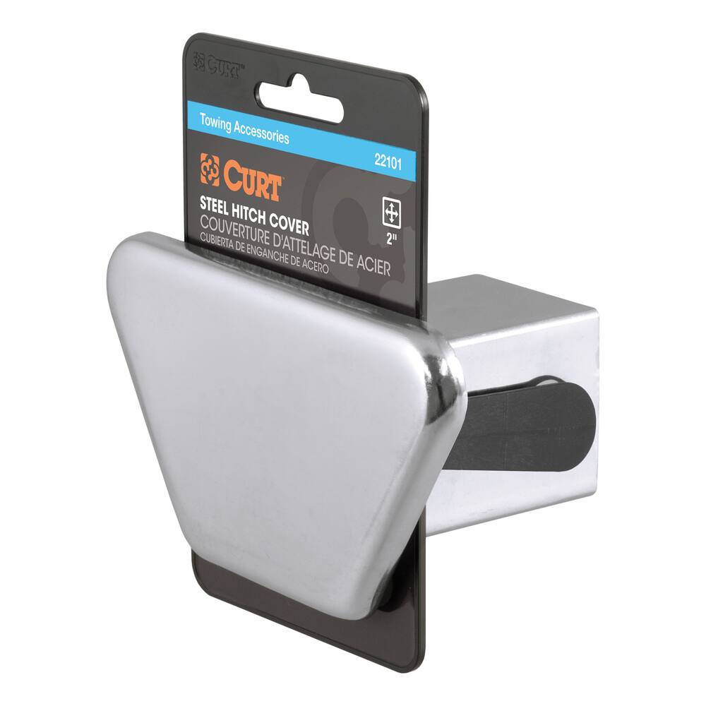 CURT Chrome Steel Hitch Tube Cover, 2-in (Packaged)