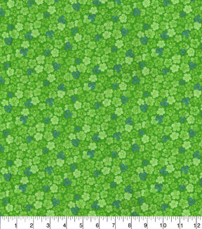Green Floral Cotton Fabric by Keepsake Calico