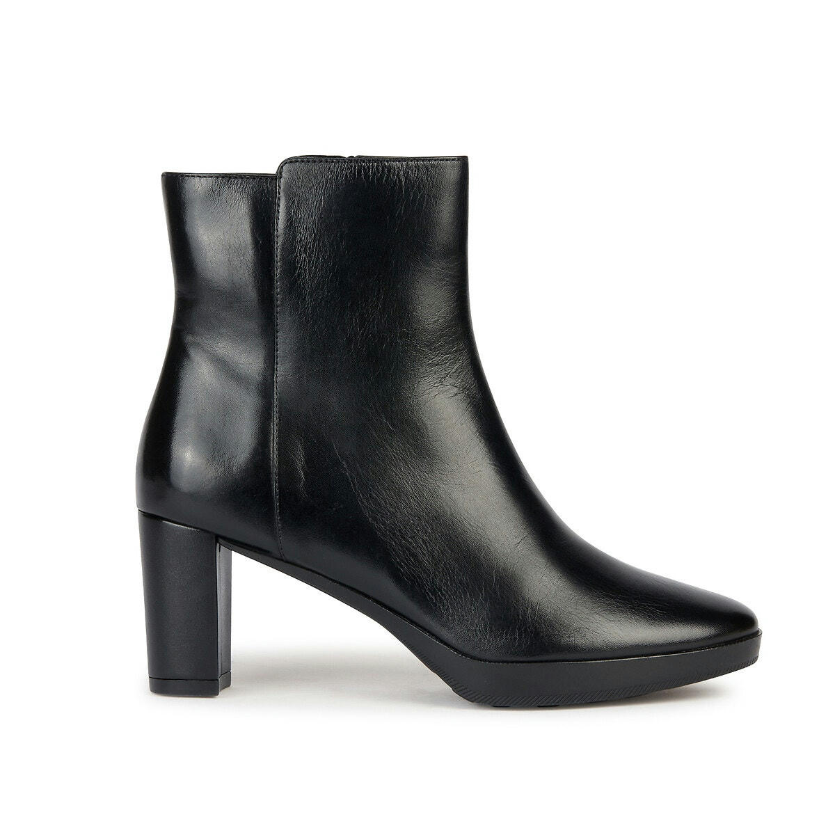 Bottines cuir zippées à talon Walk Pleasure