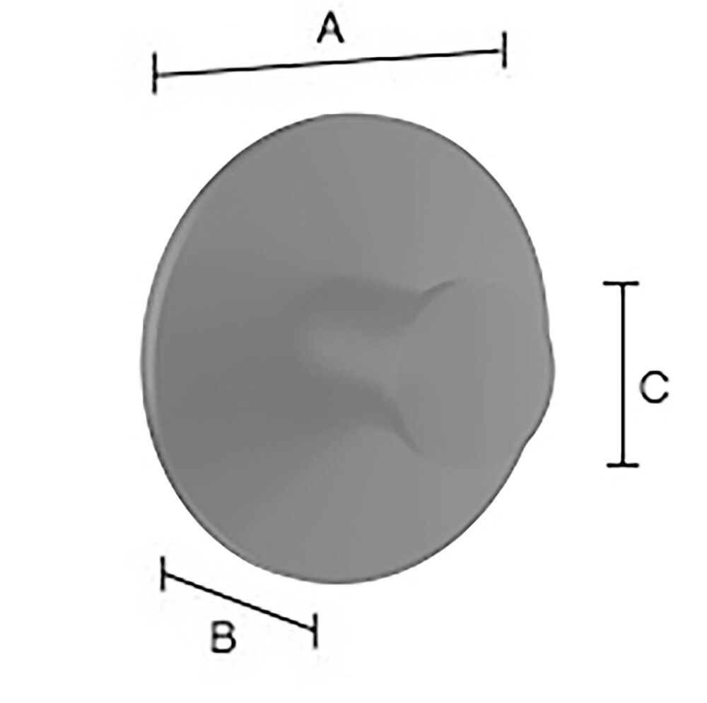 HÅNDKLEKROKER SMEDBO DOT SELVKLEBENDE Ø45MM MATT SVART