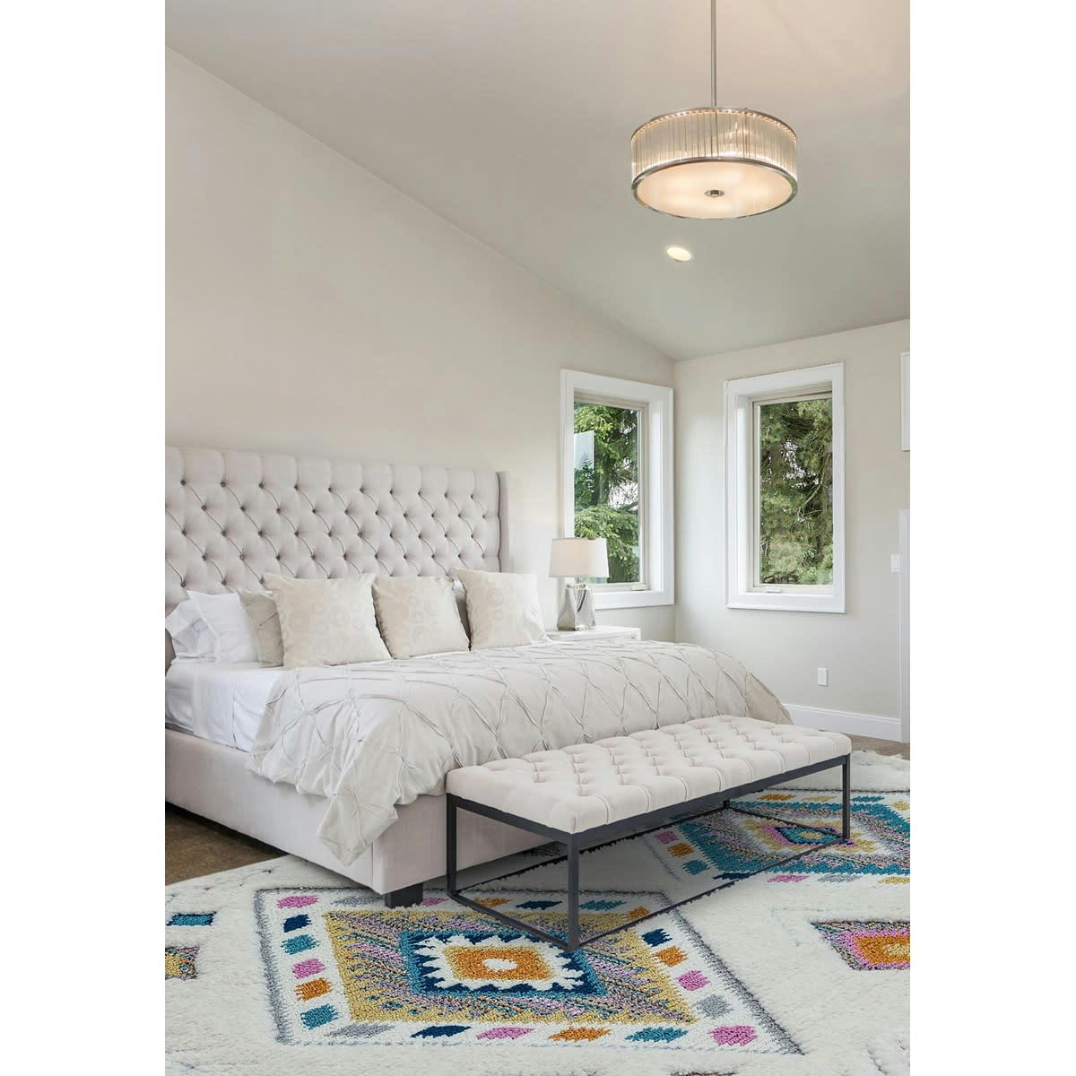 RHOMBUS - Tapis moderne en Polypropylène Multicolore 120x170 cm