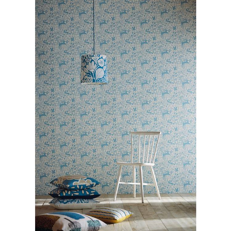 Scion Kelda Marine Blue Wallpaper