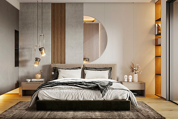 Miroir Demi-Rond Loft Wallfluent 1/2 - 90 cm Miroir Mural Style Industriel