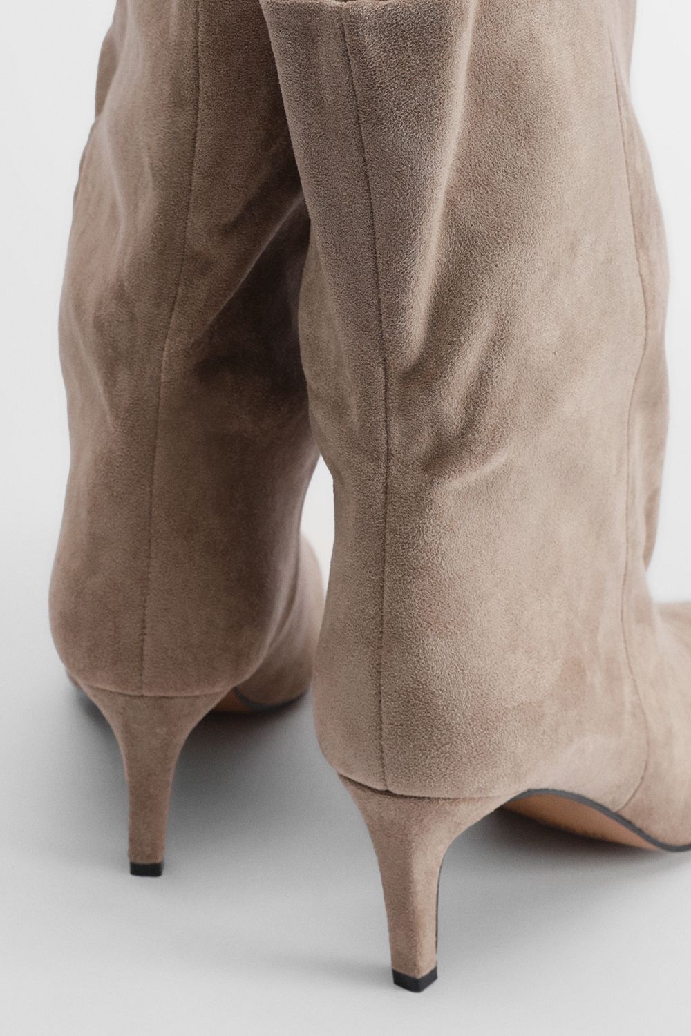 Oasis Betty Faux Suede Medium Heel Pointed Boots