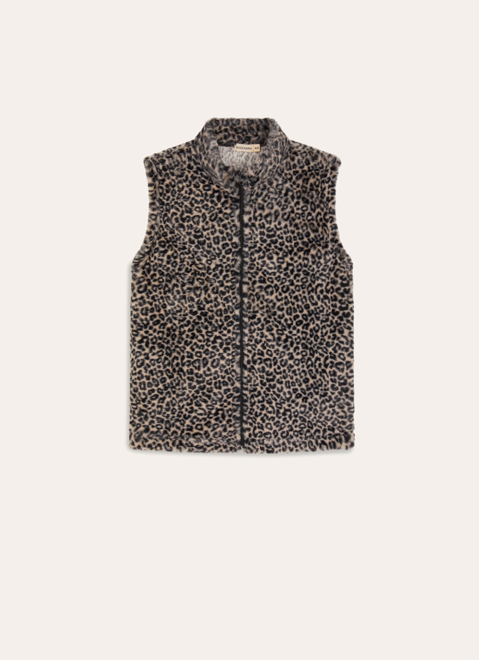 GILET SANS MANCHES IMPRIMÉ LÉOPARD