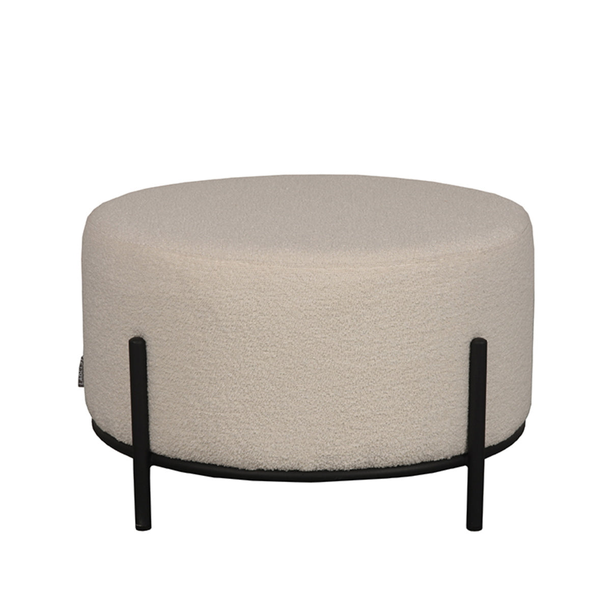 LABEL51 Poef Troy - Ivoor Bouclé - 57x57x34cm