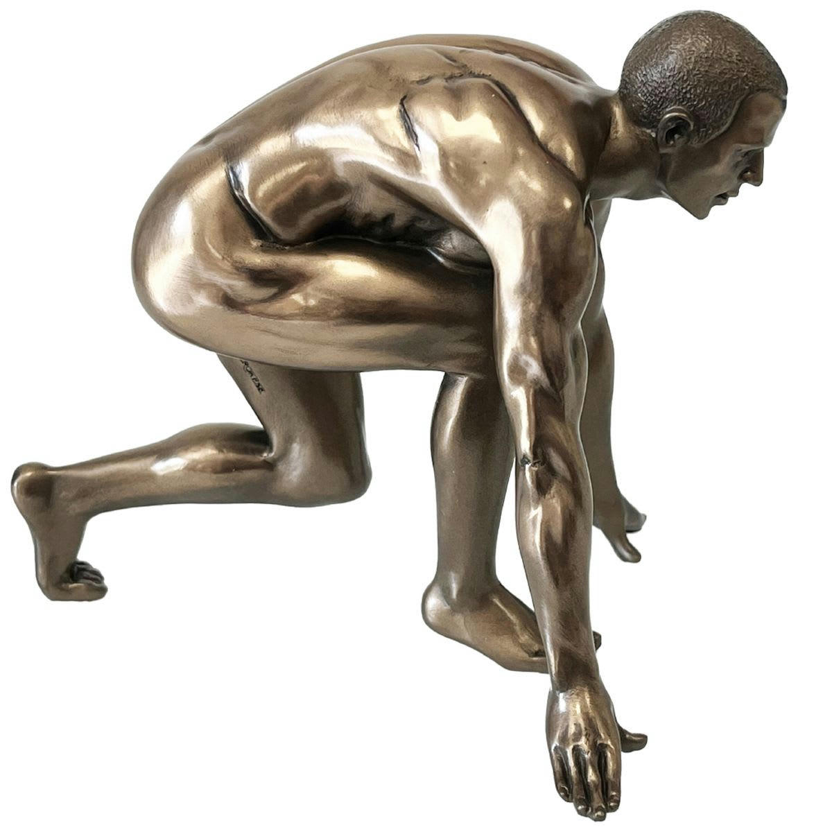 NU - Statuette Véronèse en résine homme nu H12,5cm