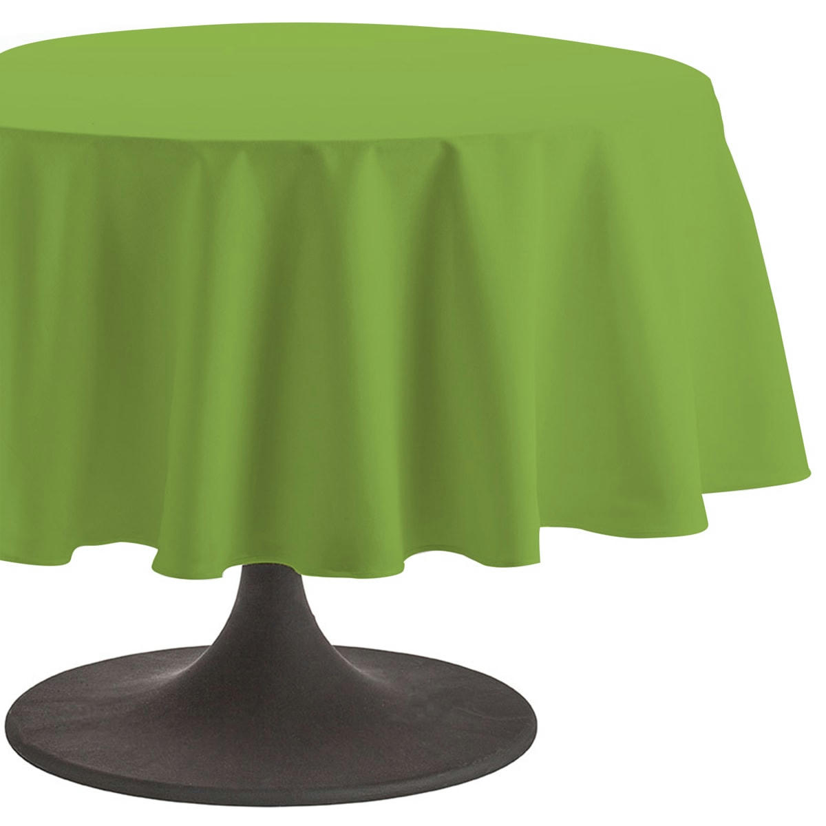 CAMBRAI - Nappe en coton traitee teflon brocoli 180x180
